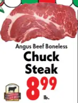 Marino's Supermarket Angus Beef Boneless Chuck Steak offer