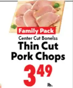 Marino's Supermarket Center Cut Boneless Thin Cut Pork Chops offer