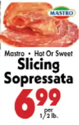 Marino's Supermarket Mastro • Hot Or Sweet Slicing Sopressata offer