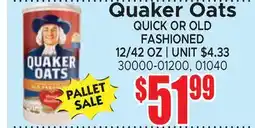 Jetro Quaker Oats QUICK OR OLD FASHIONED offer