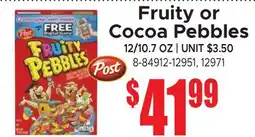 Jetro Fruity or Cocoa Pebbles offer