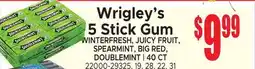 Jetro Wrigley's 5 Stick Gum offer