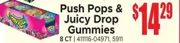 Jetro Push Pops & Juicy Drop Gummies offer