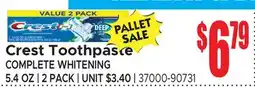 Jetro Crest Toothpaste COMPLETE WHITENING offer
