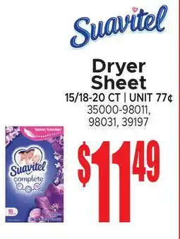 Jetro Suavitel Dryer Sheet offer