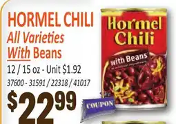 Jetro HORMEL CHILI All Varieties With Beans offer