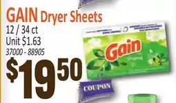 Jetro GAIN Dryer Sheets offer