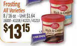 Jetro Frosting All Varieties offer