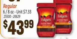 Jetro Folgers Classic Roast offer