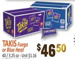 Jetro TAKIS Fuego or Blue Heat offer