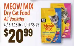 Jetro MEOW MIX Dry Cat Food offer