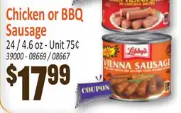 Jetro Chicken or BBQ Sausage offer
