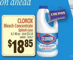 Jetro CLOROX Bleach Concentrate Splash-Less offer