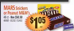 Jetro MARS Snickers or Peanut M&M's offer