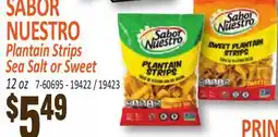 Jetro SABOR NUESTRO Plantain Strips Sea Salt or Sweet offer