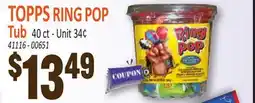 Jetro TOPPS RING POP offer