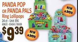 Jetro PANDA POP OR PANDA PALS Ring Lollipops offer