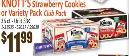 Jetro KNOTT'S Strawberry Cookies or Variety Pack Club Pack offer