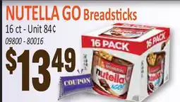 Jetro NUTELLA GO Breadsticks offer