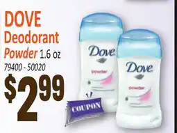 Jetro DOVE Deodorant Powder offer