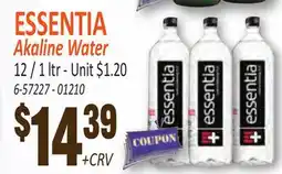 Jetro ESSENTIA Akaline Water offer