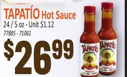 Jetro TAPATÍO Hot Sauce offer