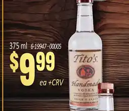 Jetro Tito's Handmade Vodka offer