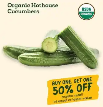 Organic Hothouse Cucumbers