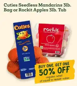 Sprouts Farmers Market Cuties Seedless Mandarins or Rockit Apples offer