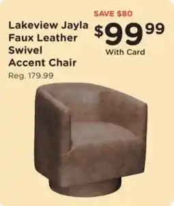 Fred Meyer Lakeview Jayla Faux Leather Swivel Accent Chair offer