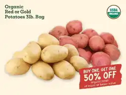 Sprouts Farmers Market Organic Red or Gold Potatoes offer