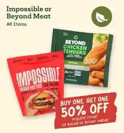 Sprouts Farmers Market Impossible or Beyond Meat All Items offer