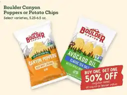 Sprouts Farmers Market Boulder Canyon Poppers or Potato Chips offer