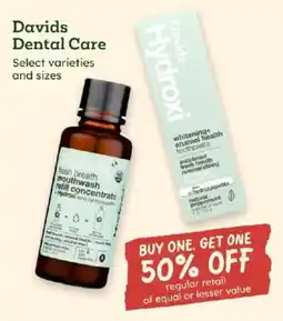 Sprouts Farmers Market Davids Hydroxi whitening+ enamel health toothpaste offer