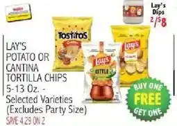 Ingles Markets Lay's potato or cantina tortilla chips offer