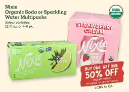 Sprouts Farmers Market Nixie Organic Soda or Sparkling Water Multipacks offer