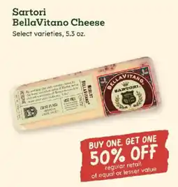 Sprouts Farmers Market Sartori Bellavitano Cheese offer