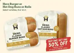 Sprouts Farmers Market Hero Classic Burger Buns or Hot Dog Buns offer