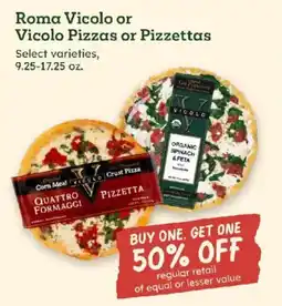 Sprouts Farmers Market Roma Vicolo or Vicolo Pizzas or Pizzettas offer