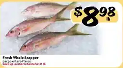 Fresco y Más Fresh Whole Snapper offer