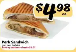 Fresco y Más Pork Sandwich offer