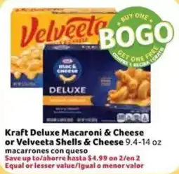 Fresco y Más Kraft Deluxe Macaroni & Cheese or Velveeta Shells & Cheese offer