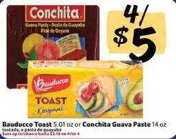 Fresco y Más Bauducco Toast or Conchita Guava Paste offer