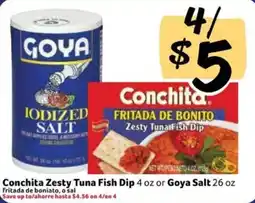 Fresco y Más Conchita Zesty Tuna Fish Dip or Goya Salt offer