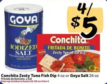 Fresco y Más Conchita Zesty Tuna Fish Dip or Goya Salt offer