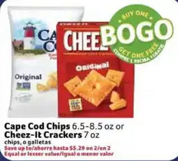 Fresco y Más Cape Cod Chips or Cheez-It Crackers offer