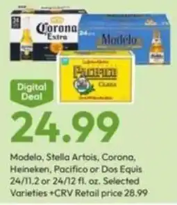 Stater Bros Modelo, Stella Artois, Corona, Heineken, Pacifico or Dos Equis offer