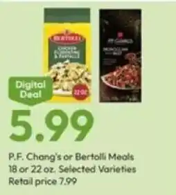 Stater Bros P.F. Chang's or Bertolli Meals offer