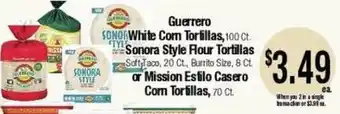 Big Saver Foods Guerrero White Corn Tortillas offer