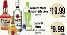 Big Saver Foods Makers Mark Bourbon Whiskey offer
